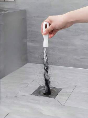 1/3pcs Drain Cleaning Brush, Flexible Drain Cleaner Tool For Bathroom Hair Clog, Kitchen And Toilet Drain Cleaning Brush