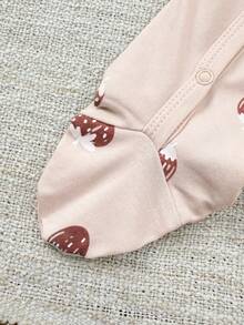 Bộ 3 quần áo liền thân dài tay in họa tiết dâu tây mềm mại cho bé gái từ 0-12 tháng tuổi, quần áo sơ sinh mùa thu đông - Nhiều màu - Xem 7