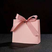 5/10/20个装粉色和白色牛皮纸手提袋，粉色礼品袋，纯色礼品袋，精品迷你便携小购物袋，婚礼派对礼品袋，婴儿派对，生日派对，礼品袋，伴娘袋，母亲节毕业礼物 - 禮盒 - 查看 9
