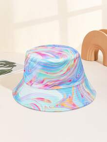 1 pezzo Cappello a secchio reversibile da donna a fantasia tie-dye, cappello estivo pieghevole per protezione dal sole, adatto per uso quotidiano e viaggi