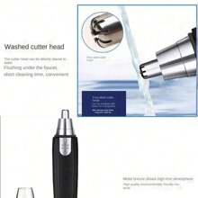 1 No.5 Battery Powered, Electric Men's Nose Hair Shaver, Nose Hair Cleaner, Mini Shaver