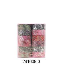 12卷/盒精美复古烫金蝴蝶花卉图案和纸胶带，创意蝴蝶植物花卉图案设计胶带，适用于剪贴簿和日记信封装饰，送朋友的礼物