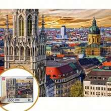 1000片成人高难度减压拼图 高智商烧脑益智玩具 大型无聊拼图 极限挑战 艺术美学 治愈减压 艺术收藏 玩具艺术 益智 家庭游戏 70*50cm 适合上班族、爱好者、手工高手 成品装饰画 搬家礼物 节日礼物 亲子礼物 - 慕尼黑景觀 - 查看 7