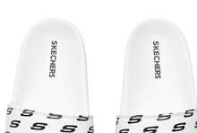 Skechers 女士夏季防滑休闲运动凉鞋 - 白色/黑色 - 查看 6