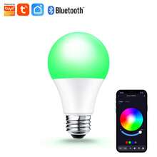 15W 涂鸦蓝牙智能 LED 灯泡 LED 灯 E27 RGB 80-265V 智能灯，适用于助手智能生活 APP