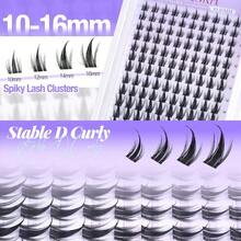 Lash Clusters, Anime Lash Clusters,  Spikes Wispy Eyelash Clusters, Anime Spikes Lash Extensions, Manga Natural Cluster Eyelash Extensions, Natural Eyelash Clusters, Manga Lashes Clusters, Spiky Lash Extension, Wispy Lashes Extensions, 8-16mm Ultra-Thin Band DIY Salon-Like Doll Eyelash Extension At Home - Black - View 4