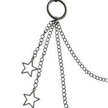 Two-Layer Trouser Chain With Fallen Star Pendant Chain With Hoop - 銀色 - 查看 3
