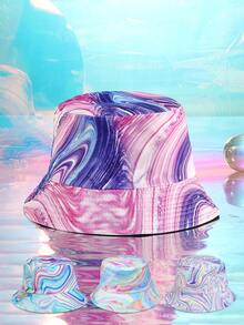 1 pezzo Cappello a secchio reversibile da donna a fantasia tie-dye, cappello estivo pieghevole per protezione dal sole, adatto per uso quotidiano e viaggi