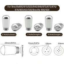 1 包咖啡机蒸汽喷嘴嘴适用于 Breville800/810/820/840/848/870/875/876/878/BES450/500/Breville 900/920 系列咖啡机零件，3 孔和 4 孔