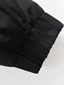 Men Plus Size Long Sleeve Hooded Jacket, Casual Fashion Camo Print Workwear Jacket, Suitable For Autumn And Winter - Black - View 6