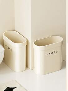 1pc High-Quality Bathroom Trash Can, Large Capacity Waste Bin With Fixing Clamp For Narrow Spaces
