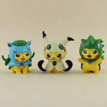 pokemon Ice Cream Series Figurine Pikachu , Duck, Beast, Sweet Cone Ornament Gift(This Has Some Flaws)