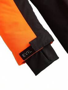 Men's Winter Ski Jacket, Outdoor Fashion Thick Ski Jacket, Men's Hooded Thick Mountaineering Windbreaker, Korean Casual Stylish Ski Jacket With Large Pockets - Orange - View 8