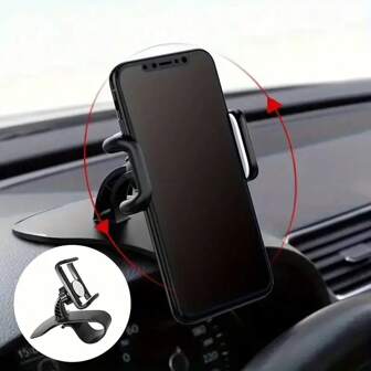 1 pezzo Supporto universale per telefono da auto, montaggio su cruscotto, facile installazione, antiscivolo, adatto per iPhone, [marca], Oppo, Vivo, [marca], OnePlus - In materiale ABS durevole, senza batterie necessarie