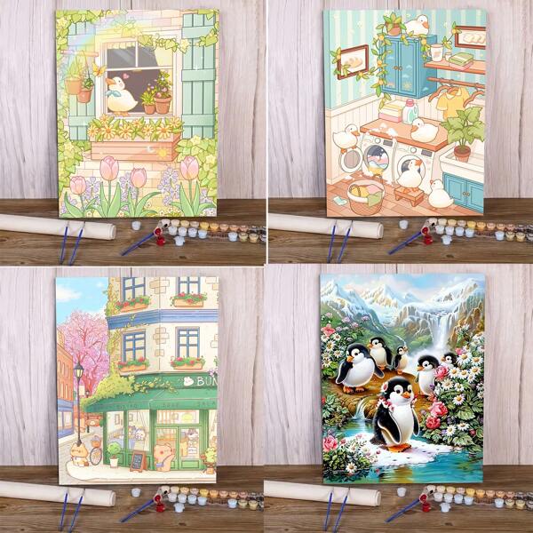 Paint By Numbers Kit For Adults - 16x20" Canvas, Easy Acrylic Painting Set With Brushes & Paints - Perfect For Home Decor & Gifts On Birthdays, Father's Day, Christmas, Mother's Day