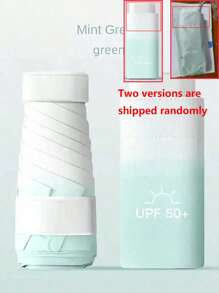 1pc Small Folding Umbrella, Mini Pocket Waterproof Portable Travel Umbrella, Sunshade Umbrella Women Sunscreen UV Sunscreen Umbrella 2 In 1 Mini Six Fold Ultra Light Compact Portable, Mini Travel Umbrella, Compact Portable Sunny And Rainy Dual Purpose Umbrella, Wind Shade, 99% UV Protected, Suitable For Both Men And Women, Durable Structure, Sunscreen And Rainproof