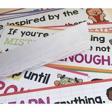 Lachilly 16PCS Growth Mindset Poster Kids English Early Educational Learning Tool Children Preschool Inspirational Quotes Positive Affirmations To Encourage Learning Boost Confidence Develop A Growth Mindset Poster Perfect Classroom Or Home Decor - Multicolor - View 8