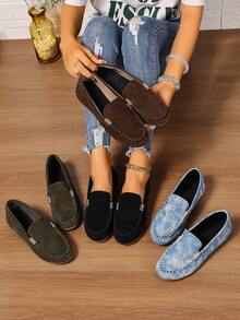 2025 New Arrival Women's Korean Style Loafers, Slip-On Breathable Casual Personalized Shoes