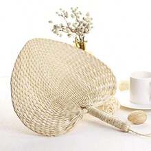 Handcrafted Rattan Decorative Fan Perfect For Parties Weddings Or Gifts For Women 1 Piece - 1 cái - Xem 7