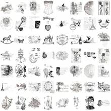 116 piezas Pegatinas de Clipart Vintage Graffiti, Pegatinas Impermeables de PET para Botellas de Agua, Portátiles, Scrapbooks, Patinetas Paquete de Pegatinas