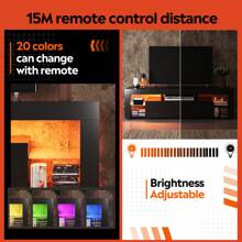 TV Stand, 63 Inch Entertainment Center, Modern TV Console With 2 Drawers For Living Room, LED TV Stand For 60 To 70 Inch TV - 黑色 - 查看 7