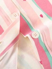 [PONX]2pcs/Set Women Soft Sleepwear Pajama Set, V-Neck Long Sleeve Top And Pants, Comfortable For Home Wear, Spring/Autumn, Fall Winter Clothes - Multicolor - View 8
