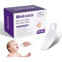 Baby Finger Toothbrush,Baby Tongue Cleaner Wipes For Infant Tooth And Gum Cleaning, 59Pcs Disposable Wipes Toothbrush For Newborn Oral Care