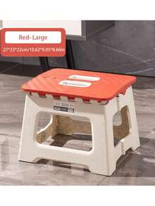 1pc Thick Plastic Foldable Stool, Portable Mini Outdoor Adult Chair, Fishing Bench With Handle - Multicolor - View 11