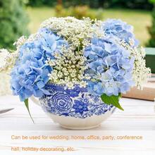 Elegant Round Plastic Bowl 6.5 Inch Flower Stand For Tabletop Decorations Green Set Of 4 - Green - View 2