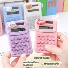 1 Pc Macaron Color Cat Small Portable Calculator, 8-Digit, Highly Attractive And Compact Mini, Student Classroom Mathematics Addition, Subtraction, Multiplication And Division Computer, Accounting Use Scientific Calculator