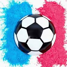 1 件性别揭示足球派对节日生日道具揭示球（带粉末） - 彩色 - 查看 2