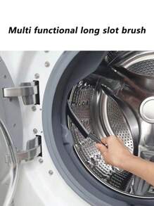 3 Washing Machine Drum Cleaners, Sink Cleaners, Cleaning Tools With Hard Cleaning Brushes And Handles, Window Gutter Cleaners, Kitchen, Bathroom, And Household Multifunctional Long Seam Brushes