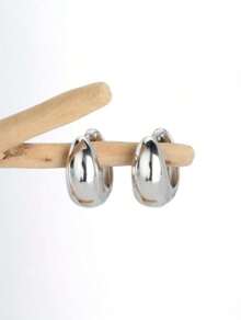 S925 Sterling Silver 14K Gold Plated Hypoallergenic Waterdrop Small Huggies Hoop Earrings For Women Girls Everyday Wear