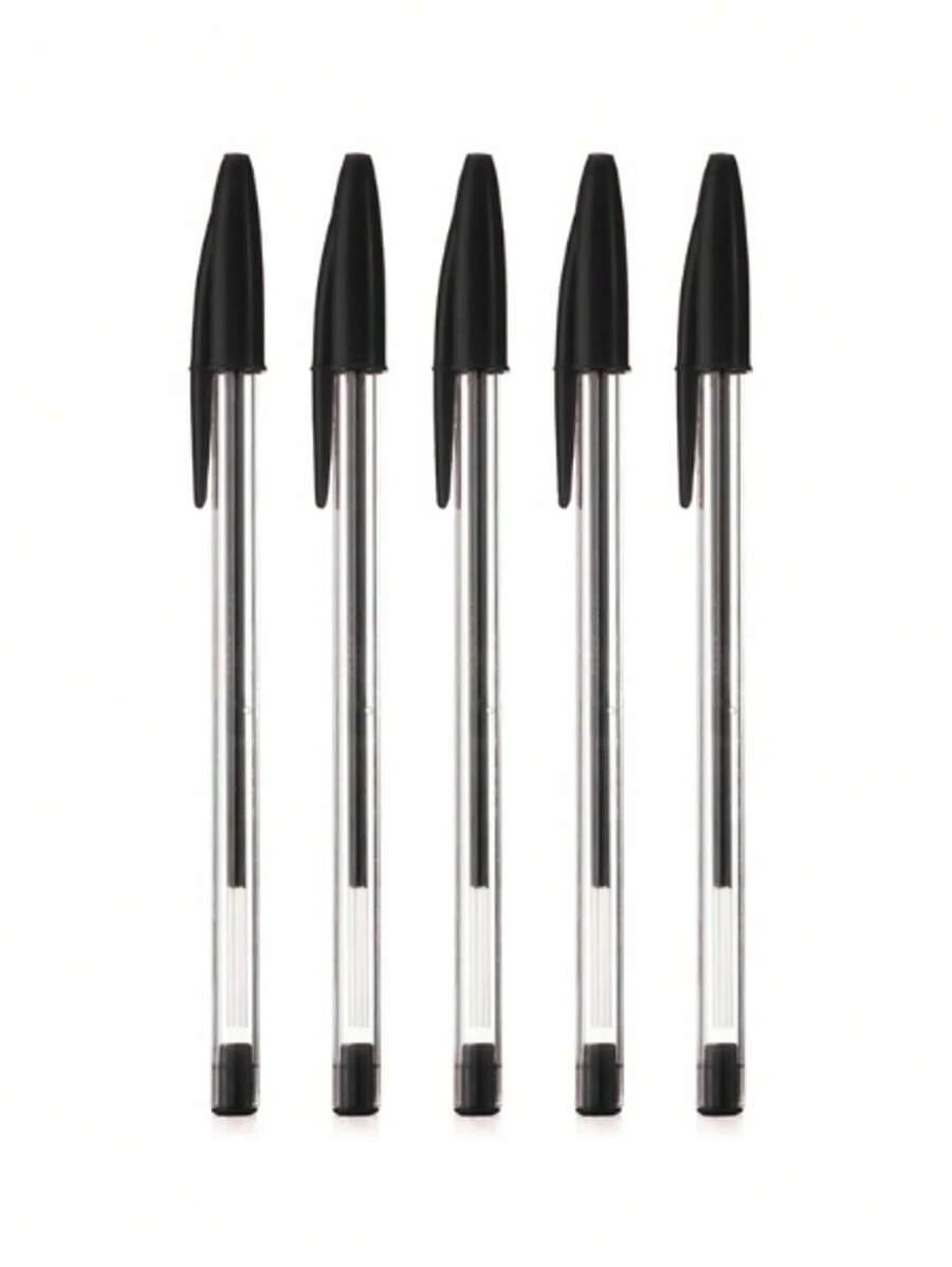 50 Piezas Unicolor Bolígrafo Básico Portátil Pluma De Escribir Para Escuela