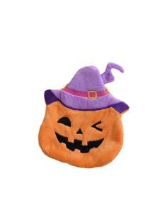 1 buc prosop de bucătărie creativ de Halloween, drăguț dovleac coral catifea agățat, șervețel de mână cu absorbție a apei și uscare rapidă, perfect pentru Halloween, potrivit pentru baie, bucătărie și toaletă, un șervețel bun pentru salon de înfrumusețare, acasă, baie