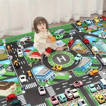 1pc City Traffic Game Mat, Thin, Non-Fuzzy, Large Size Non-Woven Fabric Game Mat, Waterproof And Moisture-Proof, Children's Toy Car Interactive Route Map, Room Decor, Educational Tool, Halloween And Christmas Gift, Made Of Non-Woven Fabric And Plastic. This Product Is Relatively Smooth When Placed On The Floor (Except For Small Cars), Children's Toys, Toys, Boys' Toys - Multicolor - View 7