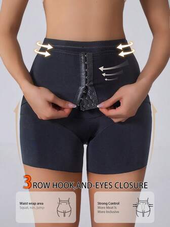 1 件高腰塑身扣内裤瘦身收腹束腰塑身衣女士内衣紧身平腹提臀内衣短裤女
