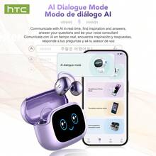 HTC NE32 AI 翻译耳机：无线蓝牙 6.0 + 触控，内置麦克风，支持 134 种以上语言的实时翻译，是旅行、商务会议、学习和运动的理想之选。 - Black NE32 AI - 查看 2