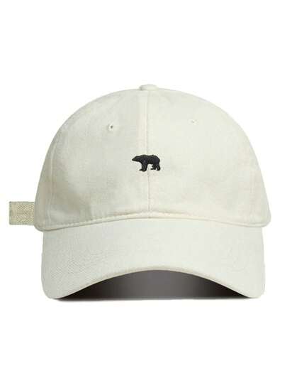 1 件海军蓝时尚熊复古棒球帽