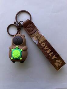 Cartoon New Capybara Series Key Chain Pendant, Children's, Bag Charm, Small Promotional School Car Accessories Cute Goth Y2k Christmas Gift Ideas Bag Lanyards With Id Holder Car Accessories Bag Charms Car Accessories Teacher Friend Sister - Multicolor - View 9