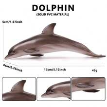 Large Realistic Solid PVC Plastic Ocean Animal Models - Shark, Prehistoric Sea Creatures, Megalodon, Whales Figurines, Decorations, Toys, Holiday Gifts - Multicolor - View 22