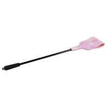 Látigo de montar a caballo rosa de PU Fantasy de 14.17 pulgadas, hecho a mano, fusta perfecta para entrenamiento, espectáculos y disfraces, látigo de caballo de fantasía rosa de PU con cabeza en T - como en la foto - Ver 2