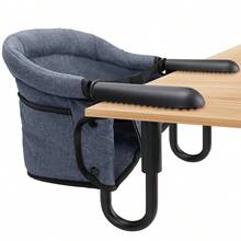 Hook On High Chair - Portable & Foldable For Babies 6-36 Months, Family & Travel Use With Carry Bag (Grey) - Ash - View 1