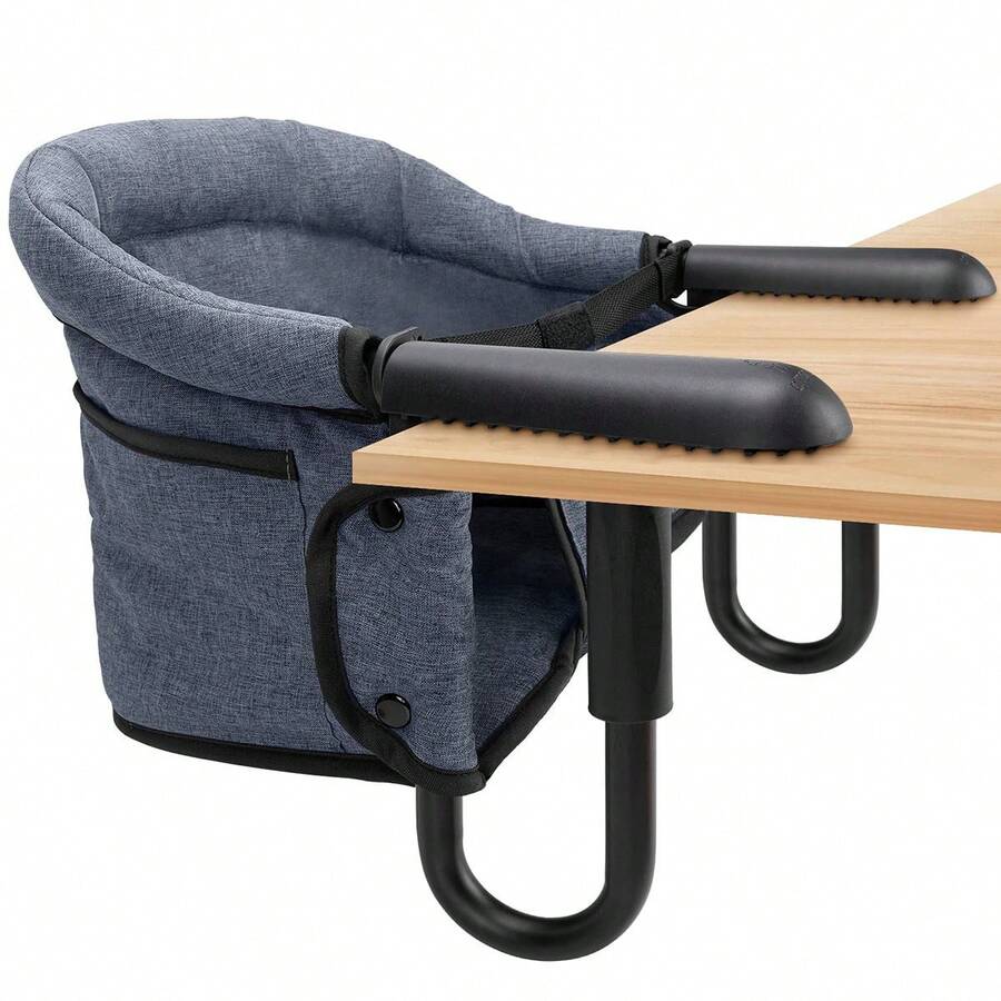 Hook On High Chair - Portable & Foldable For Babies 6-36 Months, Family & Travel Use With Carry Bag (Grey) - Ash - View 1