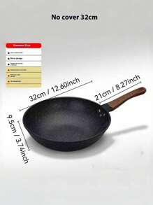 1pc Non-Stick Frying Pan For Home Cooking, Reduces Smoke, Flat Bottom Skillet For Frying And Stir-Frying Seafood Boil