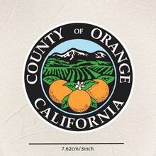 Orange County California Stickers, Suitable For Car Bumpers, Cups, Tablets, Mobile Phone Cases, Etc., Disposable Stickers