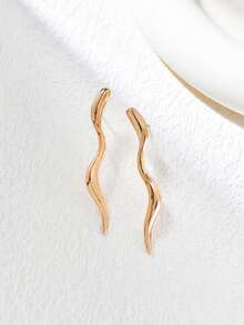 1pair Asymmetrical Personalized Earrings, European And American Style - Irregular Earrings - View 21