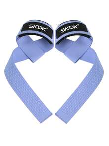 SKDK 1 par de correas de muñeca ajustables para levantamiento de pesas, culturismo, potencia, entrenamiento de fuerza y peso muerto. - Púrpura malva - Ver 10