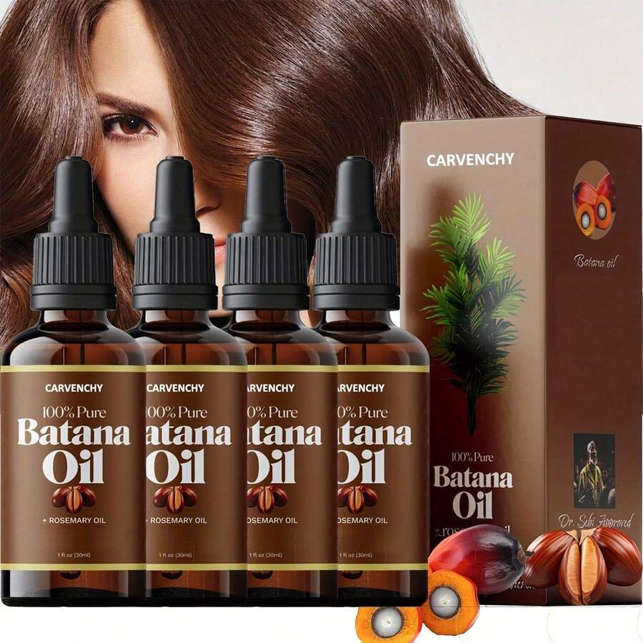 Batana Oil Rosemary Conditioner Serum For Hair Care, Raw Batana Oil, Thickens Strengthening Hair Care For All Hair Types - màu nâu - Xem 1