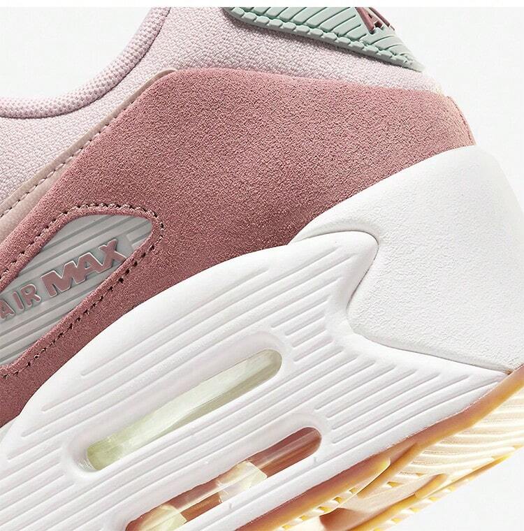 Nike 女士 90 LV8 多功能舒适低帮缓震厚底休闲运动鞋 - 粉色 - 查看 9